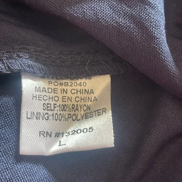 Entro Square Neckline Detail Patterned Dress Size Large - Picture 5 of 13